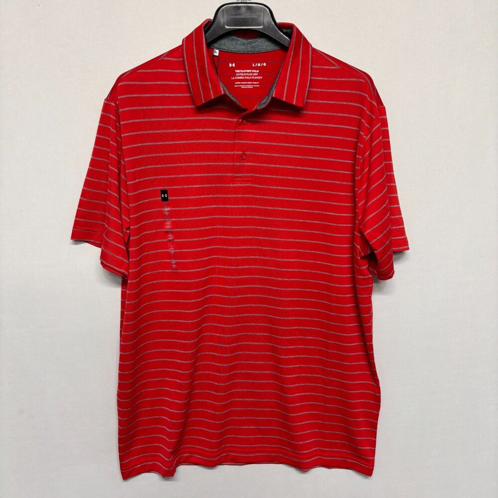 NWT Under Armour Men Golf The Playoff Polo Shirt Size Large SS2024 Loose D131 13
